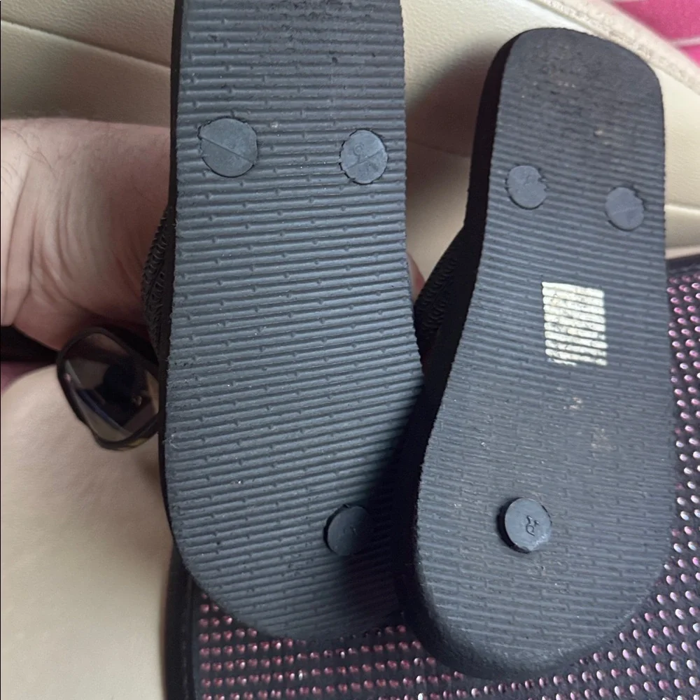 Black Flip Flops with Batman Sunglasses for Boy Toddler